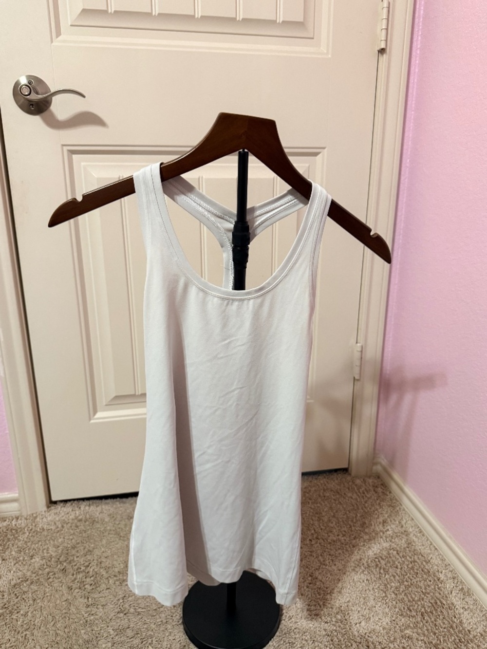 Lululemon Swiftly Tech Scoopneck Racerback Tank Waist Length White Size 4